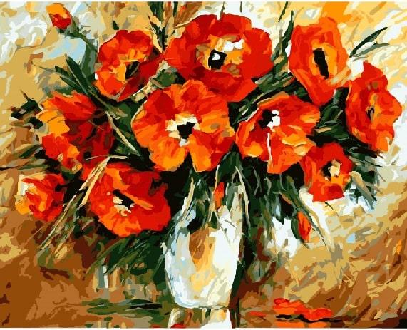 Картина по номерам Brushme GX6744 Маки Леонид Афремов 40x50 см (1299205794)