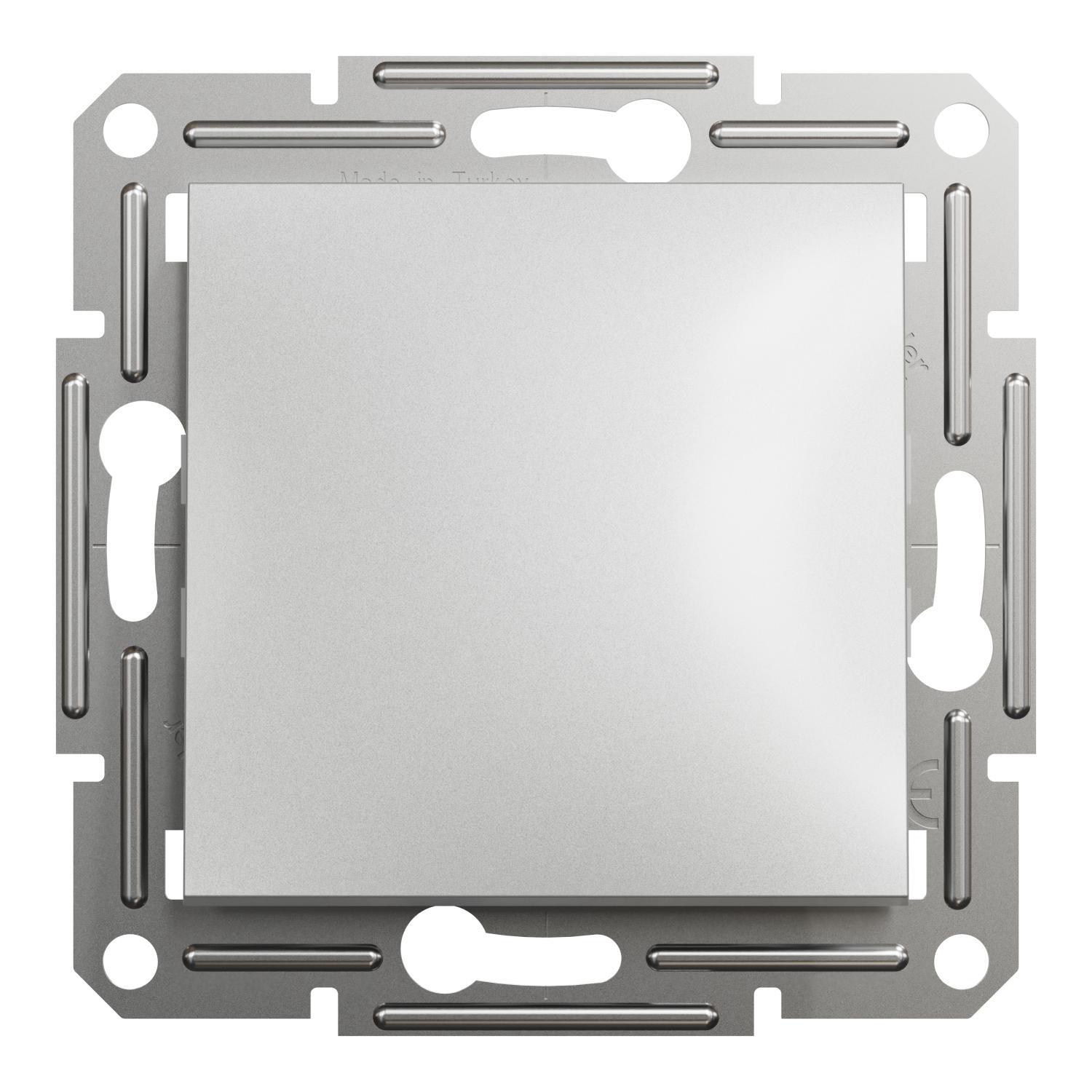 Выключатель кнопочный Schneider Electric Asfora Алюминий (EPH0700161)