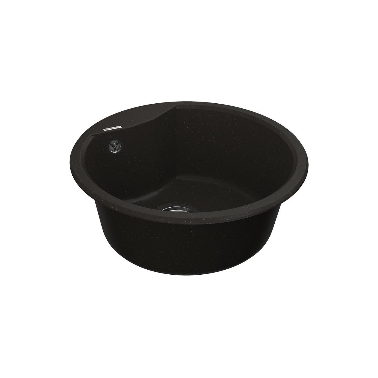 Кухонна мийка з сифоном Vankor Vena VMR 01.48 Black (1289) - фото 3