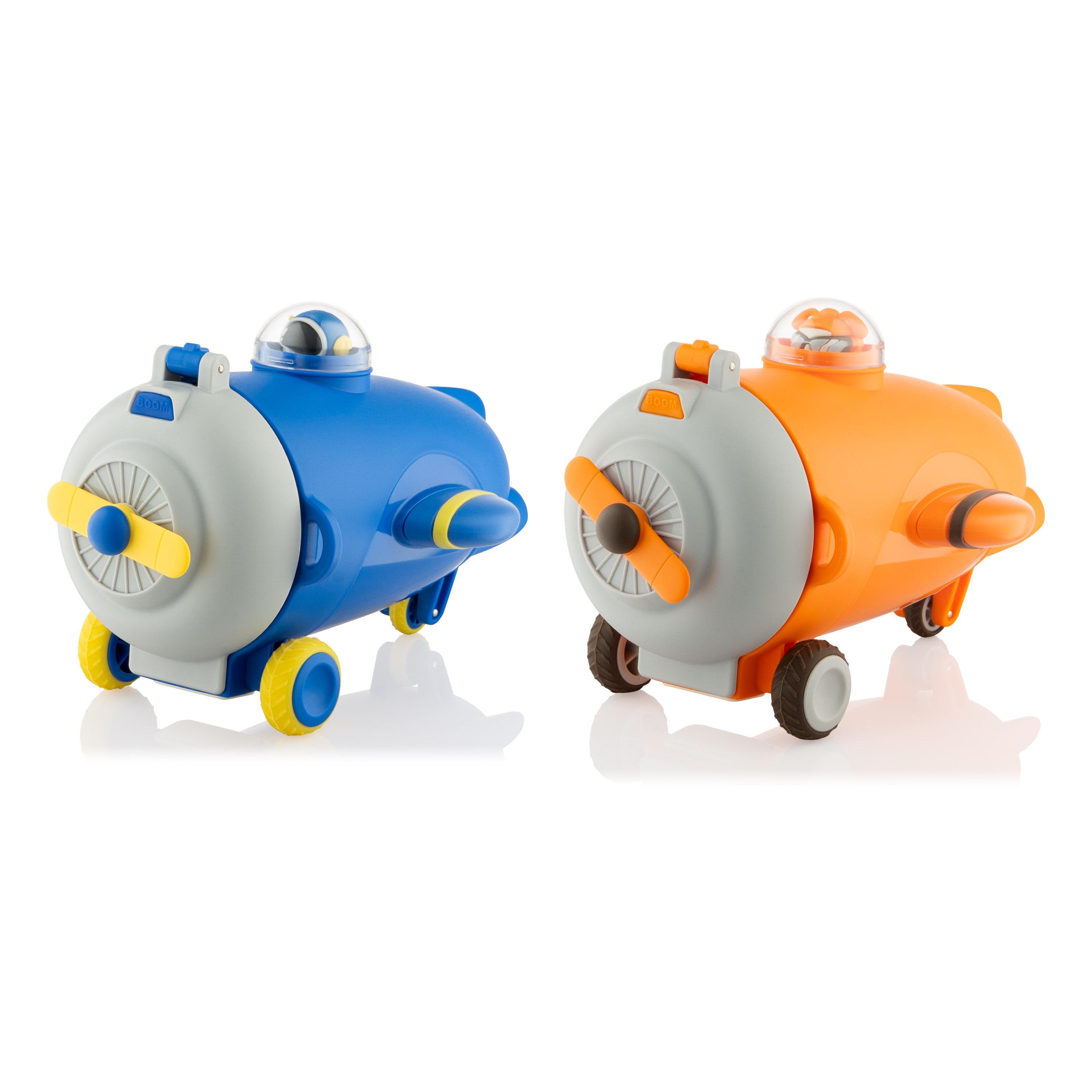 Бутылка для воды детская Ardesto Plane со шнурочком и наклейками 550 мл Синий - фото 9