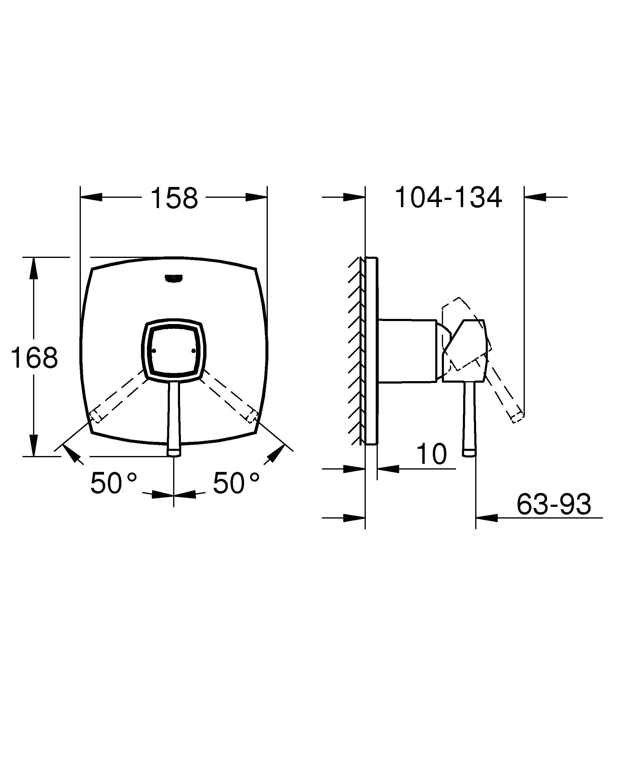 Зовнішня частина змішувача Grohe Grandera 24067000 Хром (143311) - фото 2