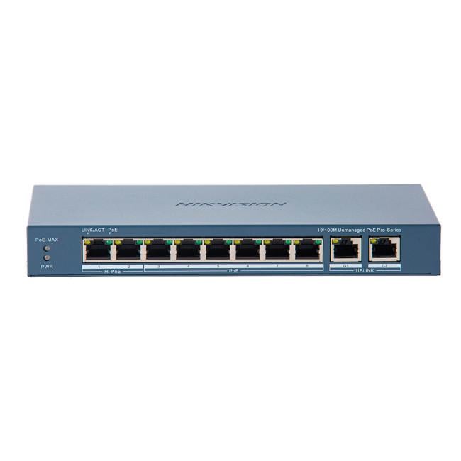 Коммутатор неуправляемый Hikvision DS-3E0310HP-E C POE 10 портов Коммутатор неуправляемый Hikvision DS-3E0310HP-E C POE 10 портов