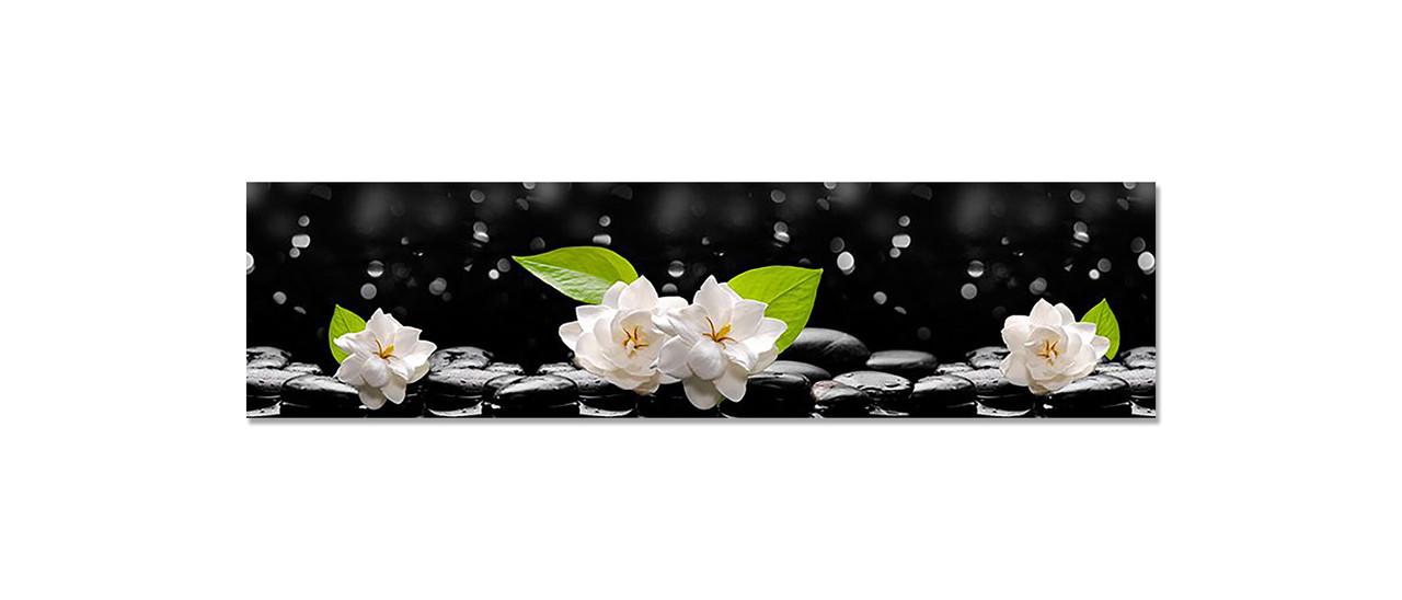 Наклейка виниловая 3D Zatarga Белые цветы на камнях 650х2500 мм (1274514228)