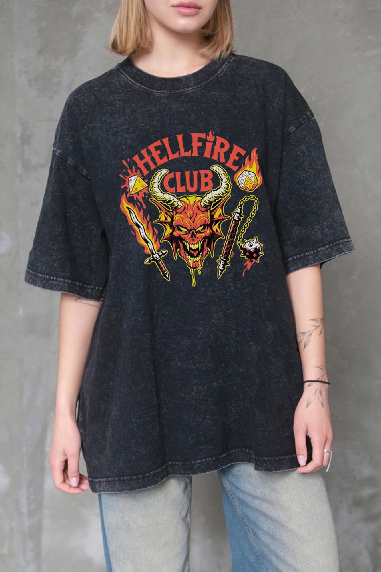 Футболка оверсайз Without Washed Hellfire Club S/M Black (S/M8056340 8056341) - фото 6