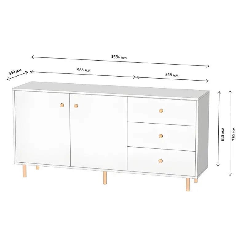 Комод Lion Hugge-5 Кашемир (Lion-041112) - фото 7 Комод Lion Hugge-5 Кашемир (Lion-041112) - фото 7