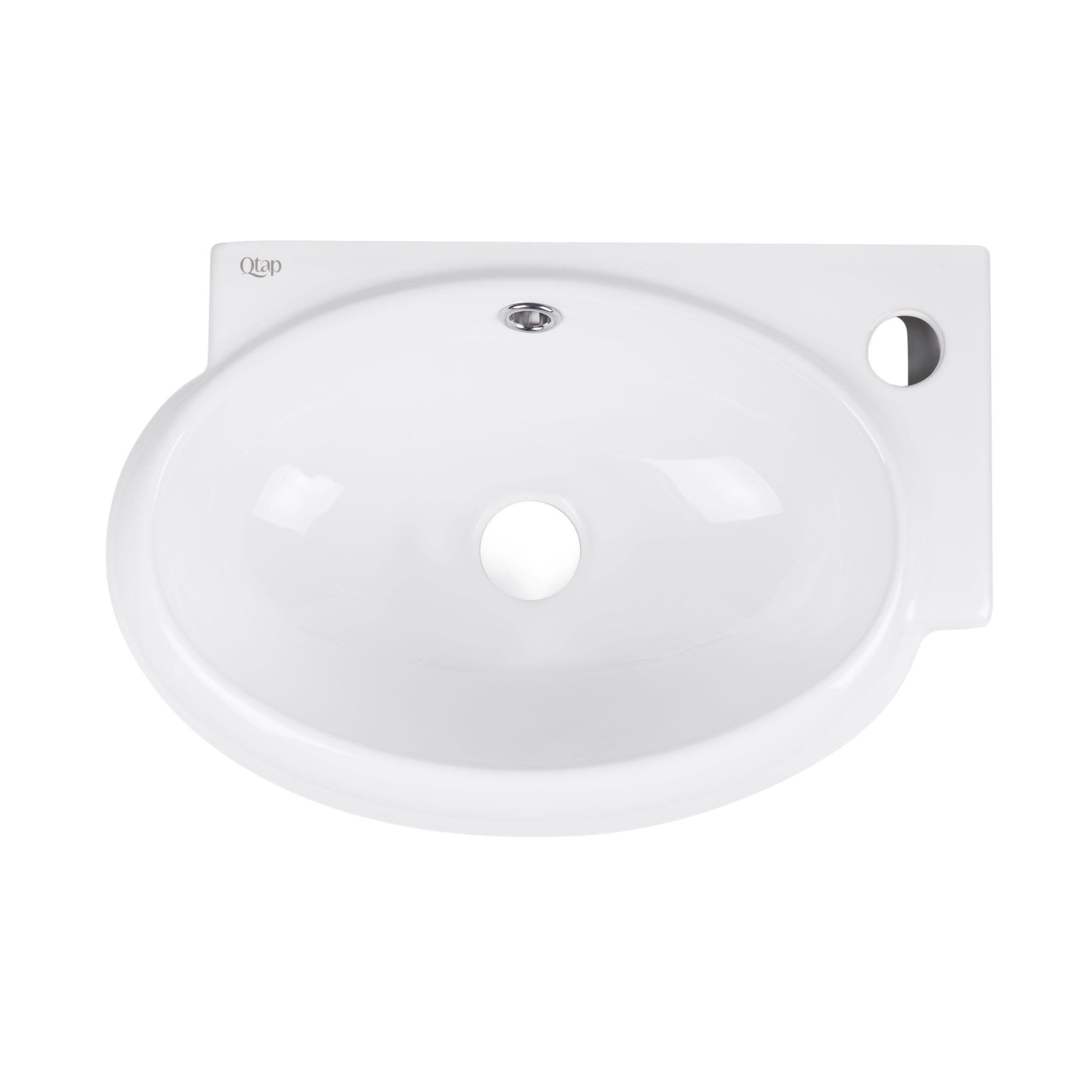 Раковина Qtap Leo QT11115011RW 430x290x140 мм White (SD00052901)