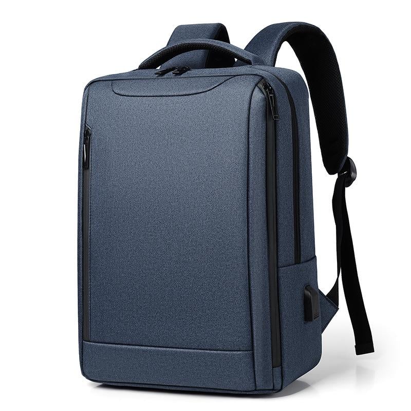 Рюкзак городской Oumantu 2106-1 с карманом для ноутбука 15,6" USB-порт Синий (IBN045Z)