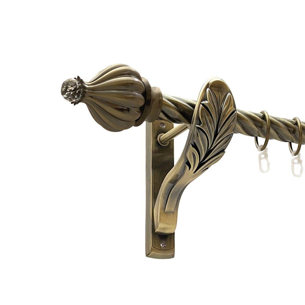 Карниз Orvit Таджа-Кристал металевий однорядний ретро скручена труба кільце металеве 25 мм 160 см Антик (00-00016797) - фото 1 Карниз Orvit Таджа-Кристал металевий однорядний ретро скручена труба кільце металеве 25 мм 160 см Антик (00-00016797) - фото 1