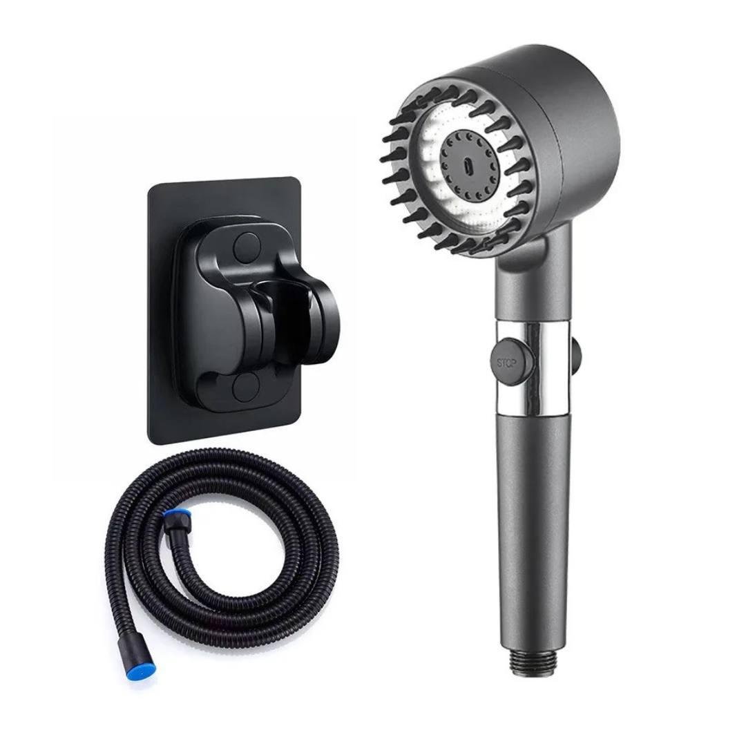 Насадка душевая массажная с фильтром Bodasan 3 режимы подачи воды с держателем и шлангом (2328614415)