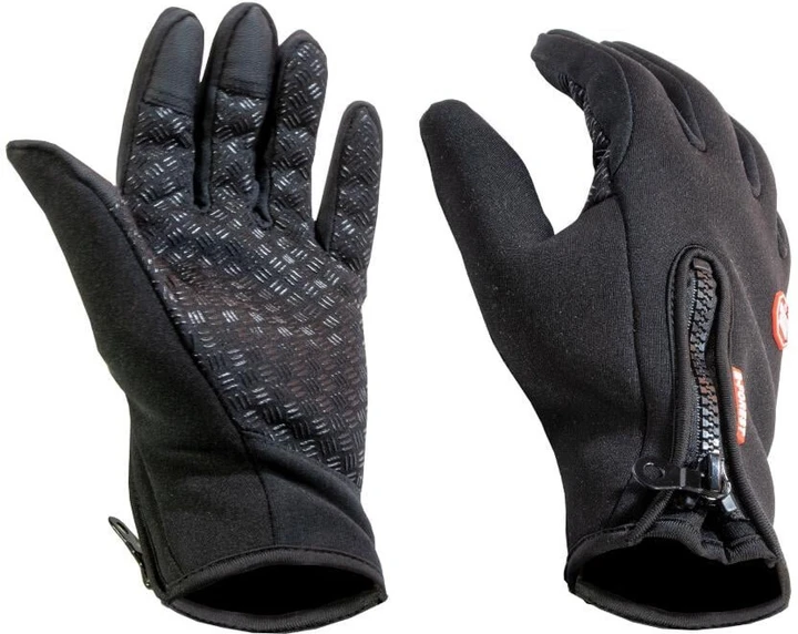 Перчатки флисовые сенсорные с ветрозащитой водоотталкивающие XL Черный (2549773800)