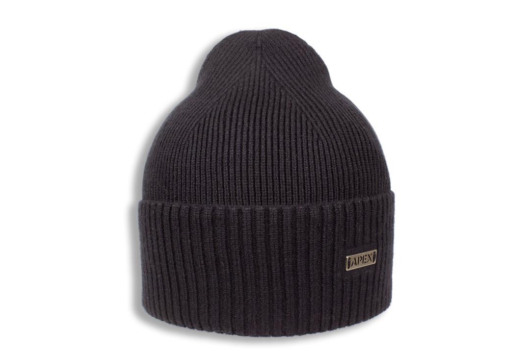 Шапка молодежная Apex АРКТИК кашемировая с отворотом утепленная флисом one size Черный (282112) - фото 1 Шапка молодежная Apex АРКТИК кашемировая с отворотом утепленная флисом one size Черный (282112) - фото 1