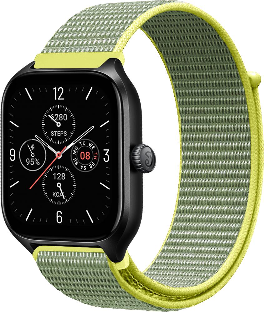 Ремешок нейлоновый Sport Loop для Amazfit GTS 4/Mini Gray Yellow (29522-63)
