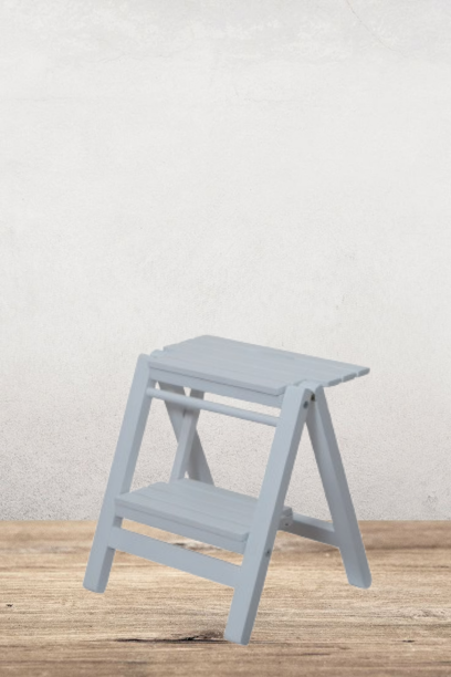 Табурет-драбина Євродім 2в1 із натурального дерева Білий - фото 2 Табурет-драбина Євродім 2в1 із натурального дерева Білий - фото 2