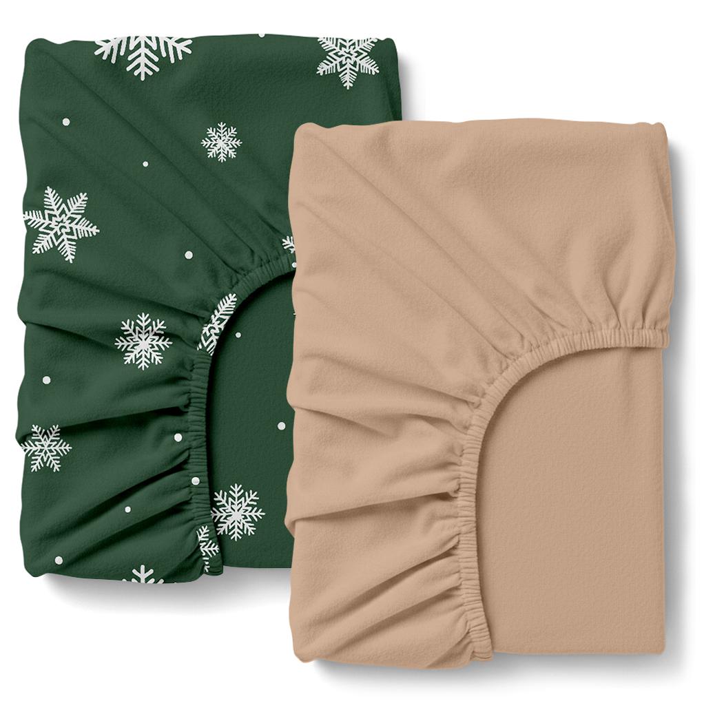Простирадло на гумці Cosas WINTER PINE фланель 90х200х20 см 2 шт. (4822052485958)
