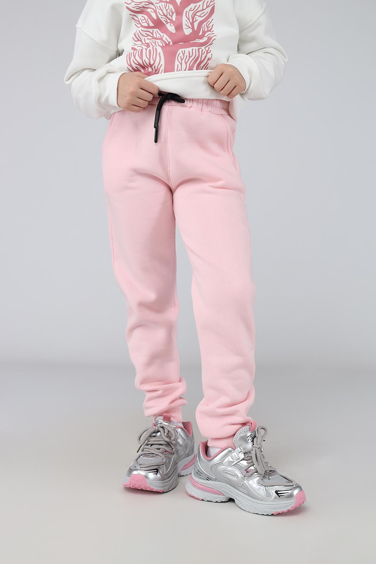 Брюки спортивные для девочки 122 см Розовый (ЦБ-00286445)