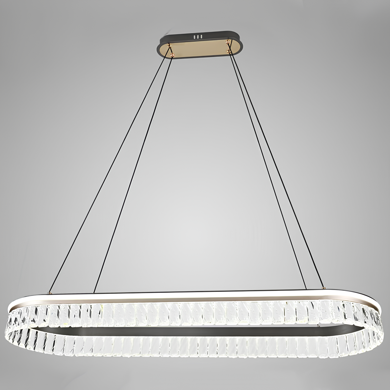 Люстра светодиодная Svet хрустальная 182W 3000К-6000К Золотой/Серый (SY-16055/1000 GY+TIGD)