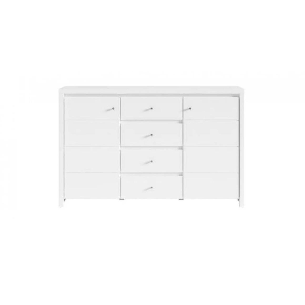 Комод в спальню ВМК БРВ Кристина KOM2D4S Белый/Белый глянец (GRB-1490)