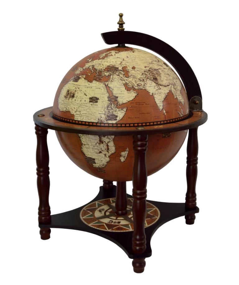 Глобус бар настольный Brigant сфера 33 см Коричневый (33006 N-M)