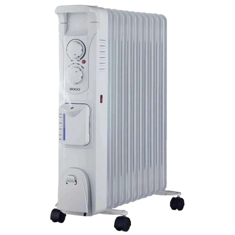 Обогреватель масляный SOGO SS-18470 pelican 2500 Вт Белый (29288812)