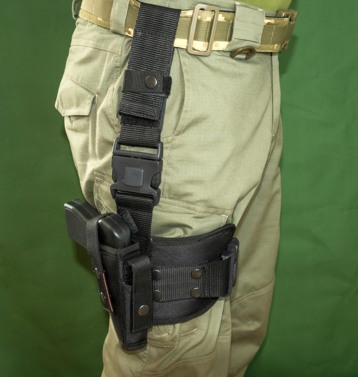 Кобура КІРАСА 282 под ПМ набедренная и поясная кордура Черный (1684476752) - фото 9