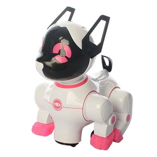 Интерактивная игрушка DEFA Toys Smart Dancer танцующий робот-собака Бело-Розовый (SUN4119)