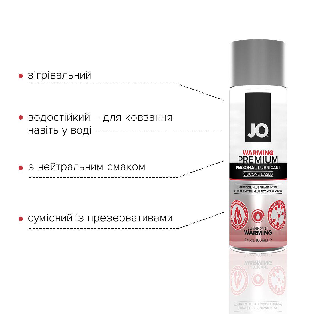 Лубрикант на силіконовій основі System JO PREMIUM WARMING 60 мл (SO1825) - фото 3