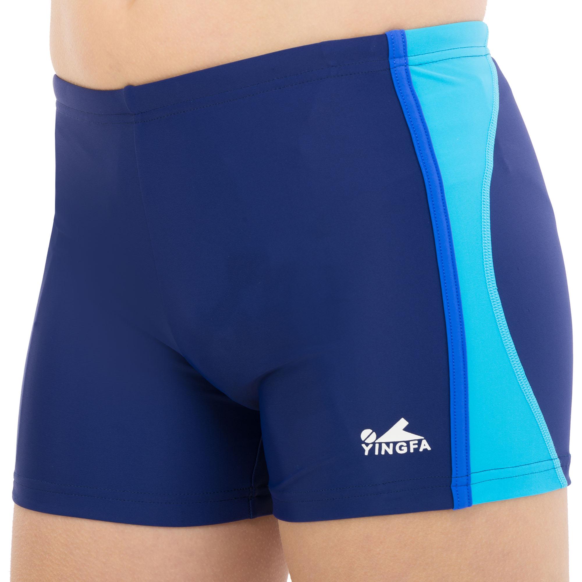 Плавки боксеры для плавания для мальчиков YINGFA 24S653 140 см 12 лет Синий/Голубой (24S653_Синий-голубой_12_лет)