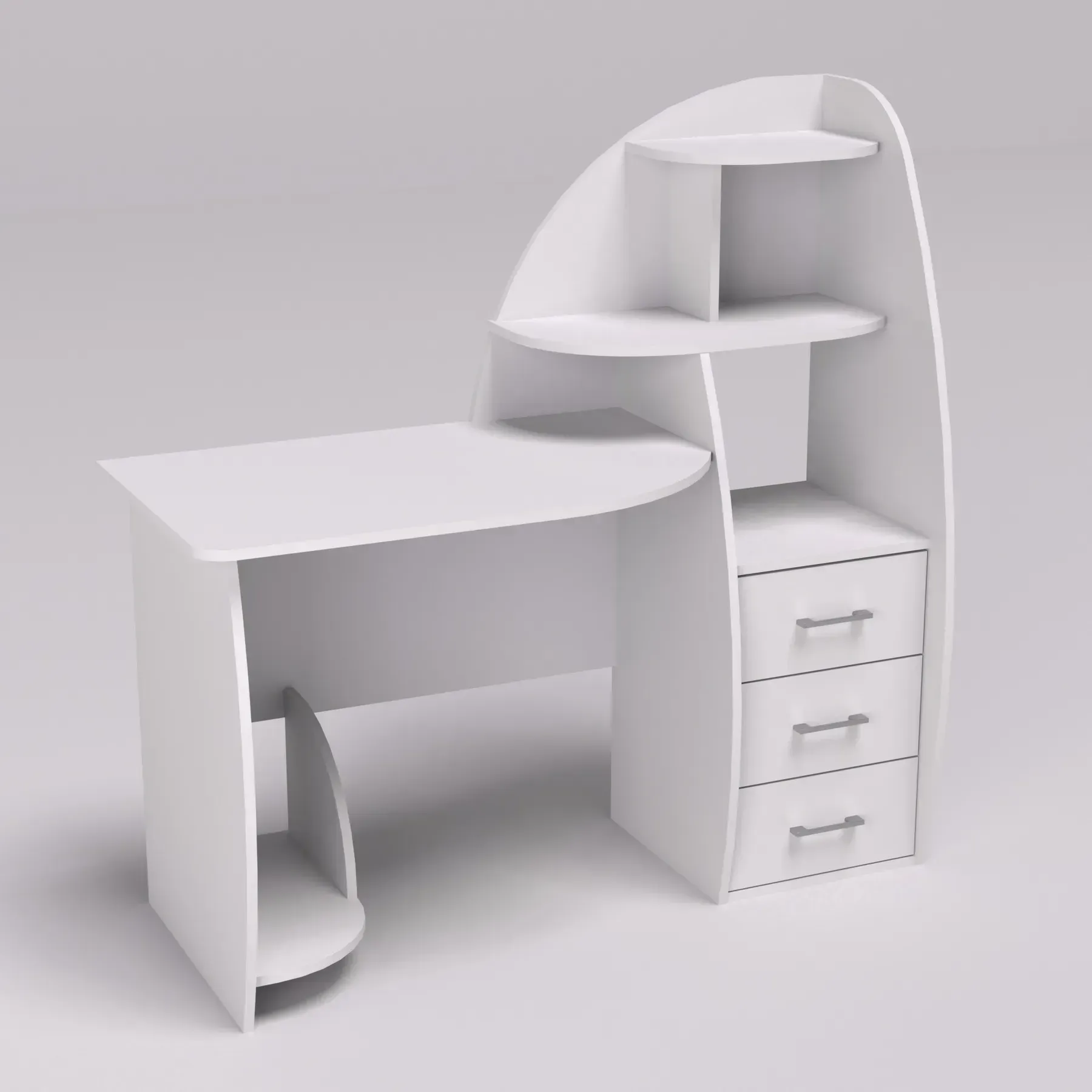 Стол письменный Kontinent СКП-2 №10 130х55х130 см Белый (63116403) - фото 1