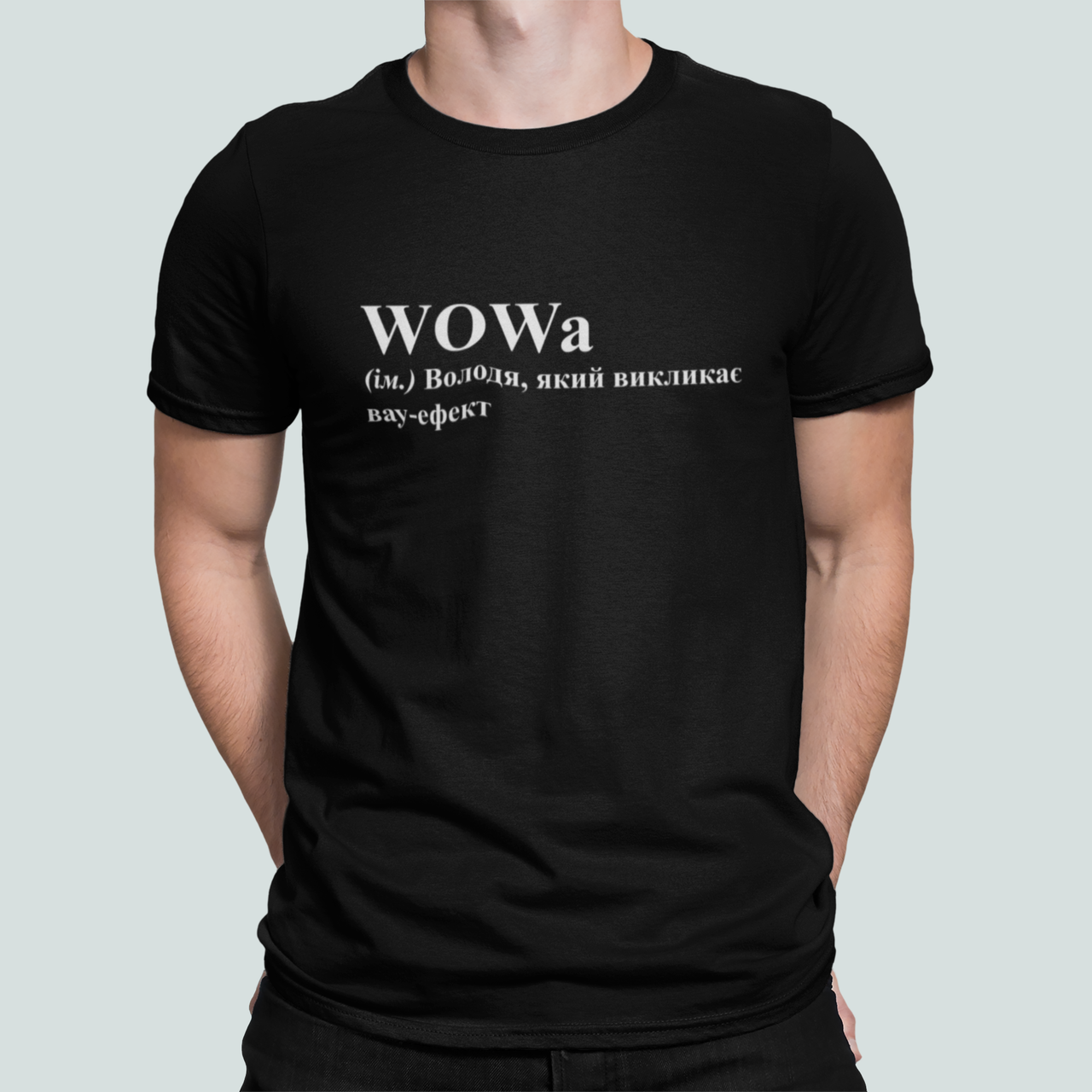 Футболка мужская Stedman с принтом "WOWa" XL Черный (ИМ479-4)