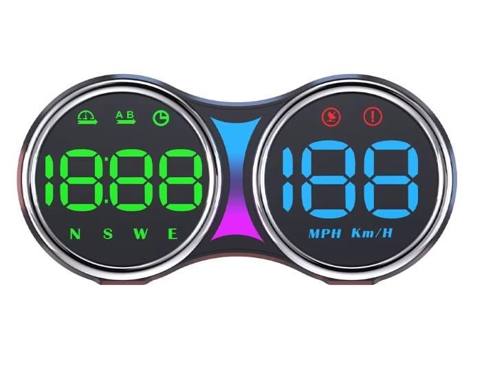 Бортовой компьютер GPS HUD G27 USB с двумя экранами/универсальный/цифровой