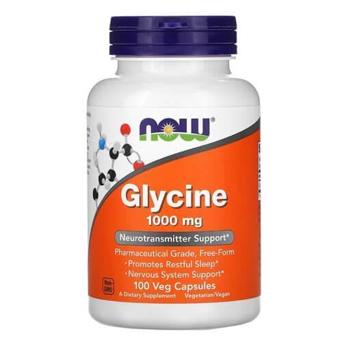 Глицин NOW Glycine 1,000 мг 100 Veg Capsules (NOW-00107)