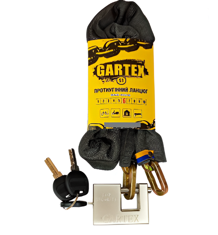 Ланцюг протиугінний Gartex S1-1500-003 3 ключі 6 мм (1703360524)
