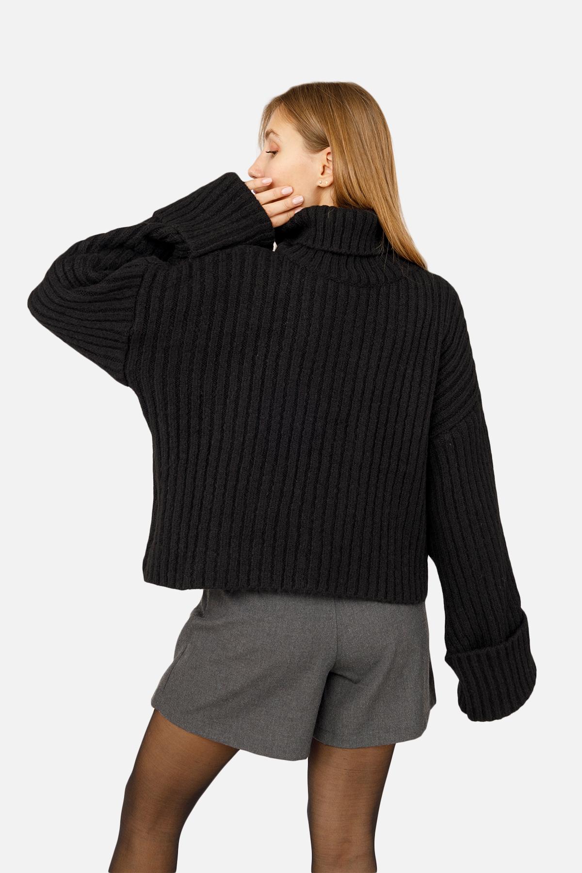 Свитер женский ЦБ-00262486 р. 46 Черный (SKT001026992) - фото 4