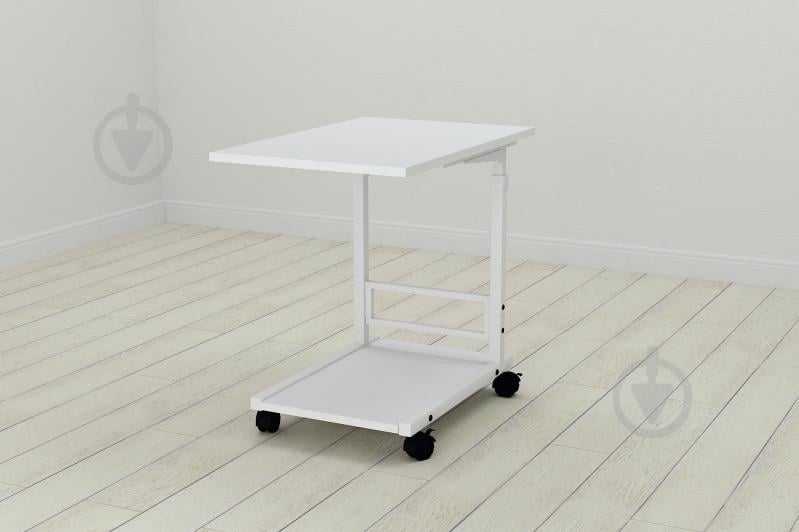 Стол приставной Ferrum-decor Френу 62x40x60 металл Белый ДСП Белое 16мм (FRE0008)