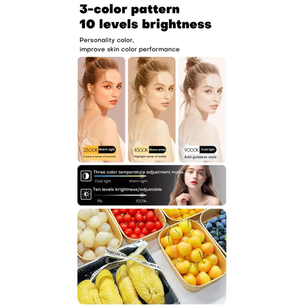 Свет накамерный M20 RGB 114 LED 22 эффекта 3000 mAh (782954) - фото 10