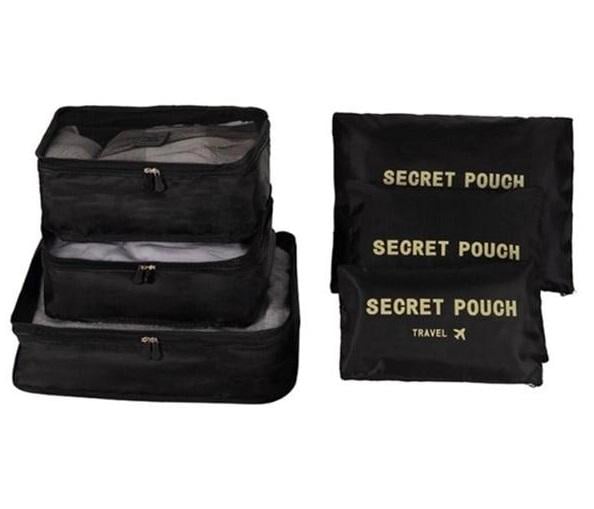 Набор органайзеров для путешествий Stenson R82637-BK 6 шт. 40x30 см Черный (596772)