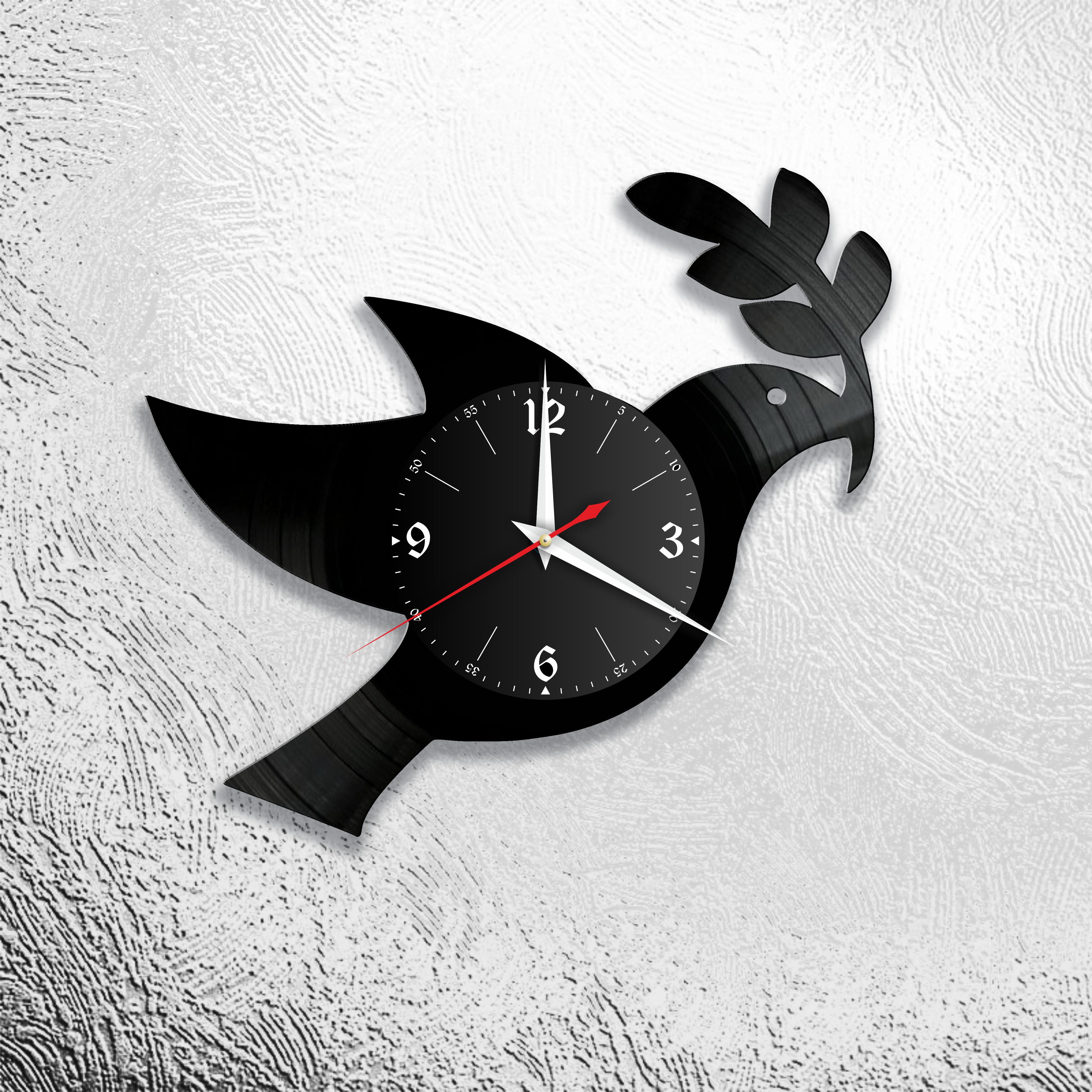 Часы настенные Голубь 1088 из виниловой пластинки