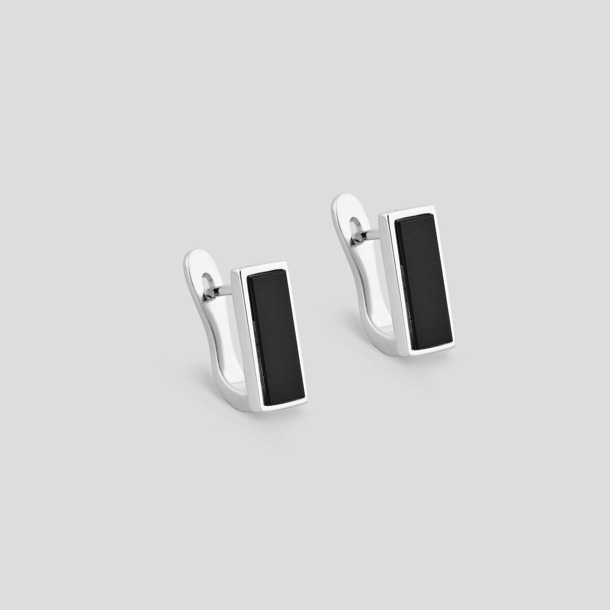 Серебряные серьги Minimal Параллельный мир (15615)