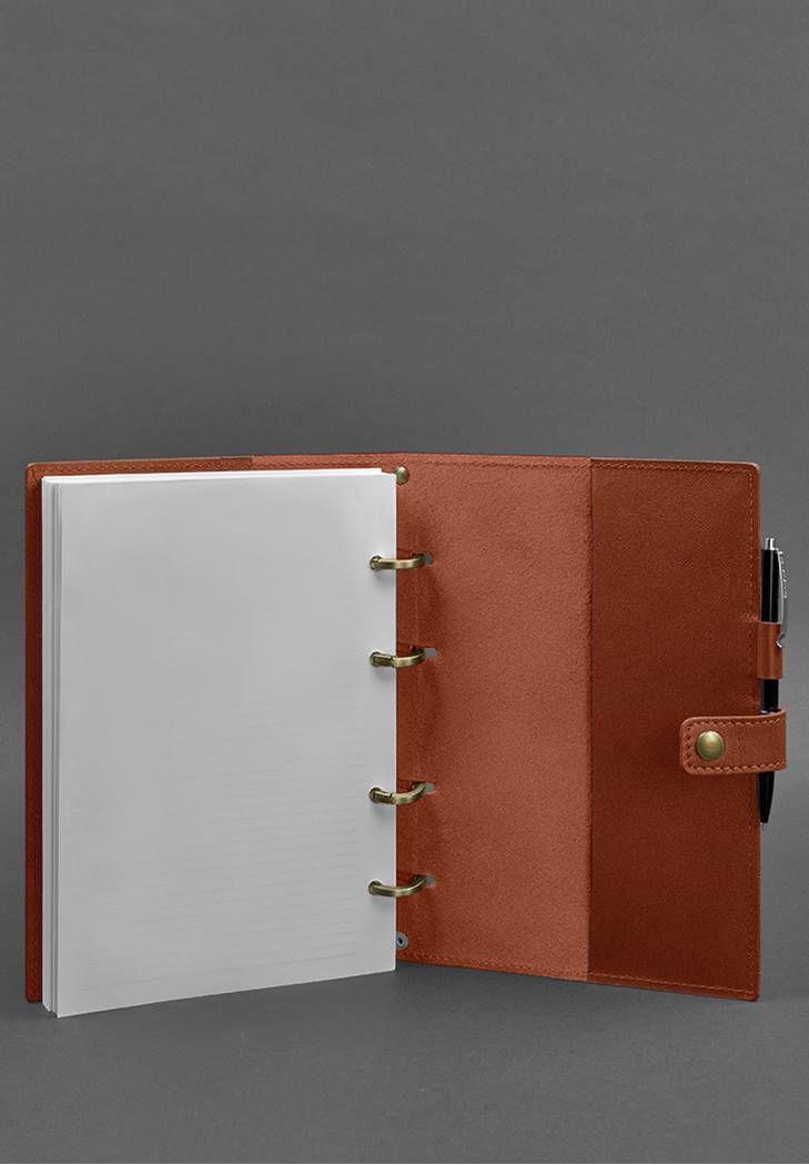 Блокнот шкіряний Софт-бук 9.1 із датованим блоком Світло-коричневий (A-027487) - фото 5