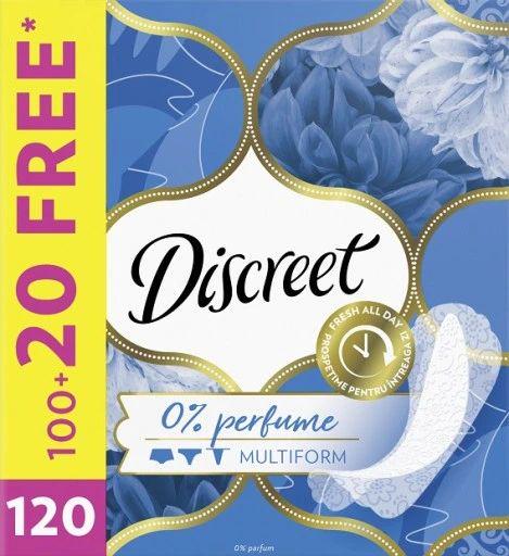 Прокладки гігієнічні щоденні Discreet 0% perfume Multiform 120 шт. (15659)