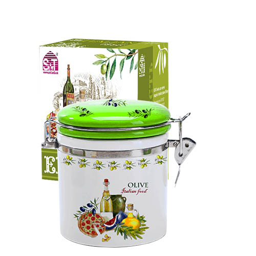 Емкость для сыпучих продуктов Итальянские блюда d 9,5 см h 10 см 500 мл (630-13)