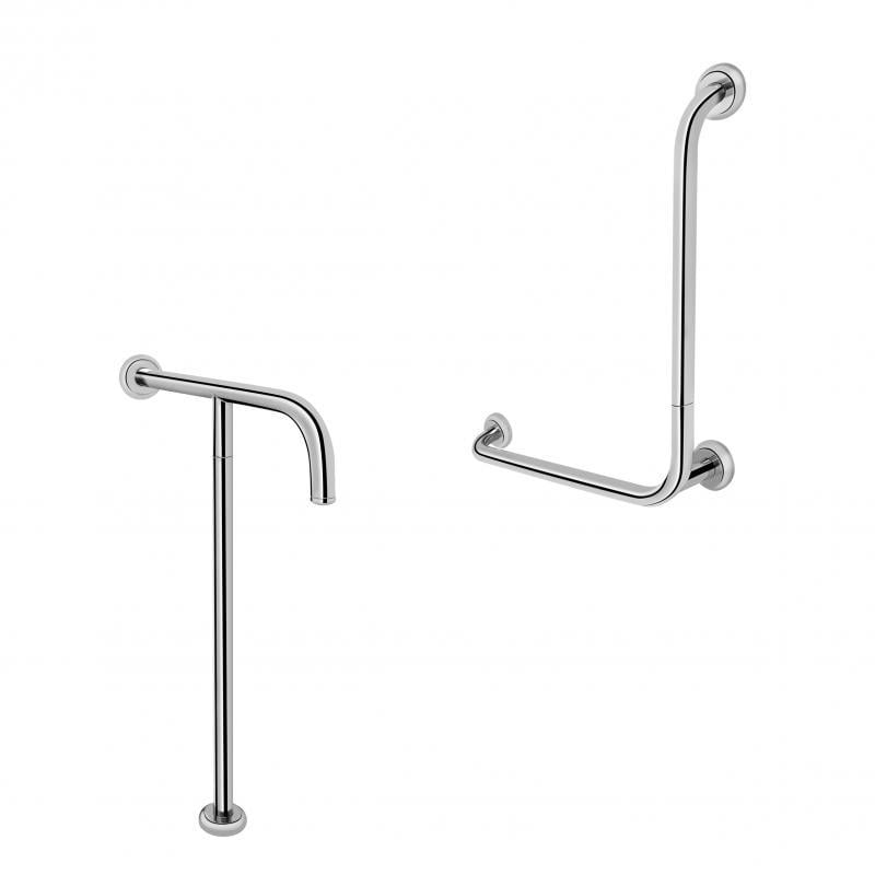 Поручень двойной для унитаза Q-tap Freedom 550х700/575х575 White QT2291LTW