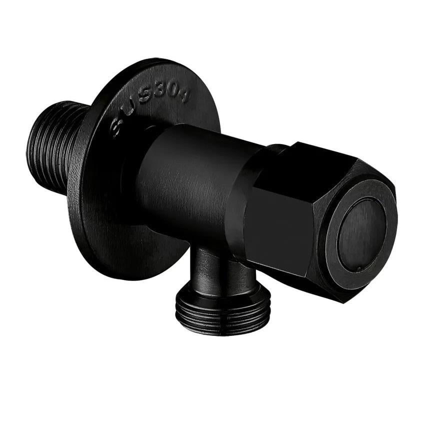 Кран кульовий Wezer SOL21A-16-BLACK 1/2" ЗЗ кутовий (155192)