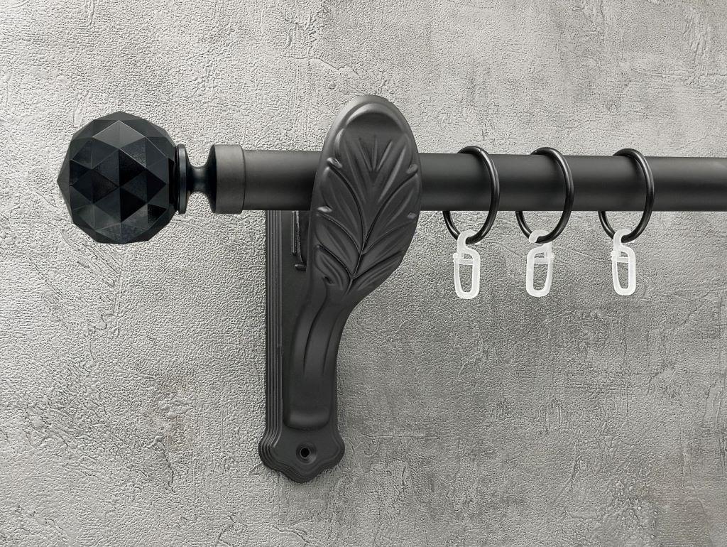 Карниз Quadrum Неро гладкая штанга одинарный ретро 25 мм 320 см Черный