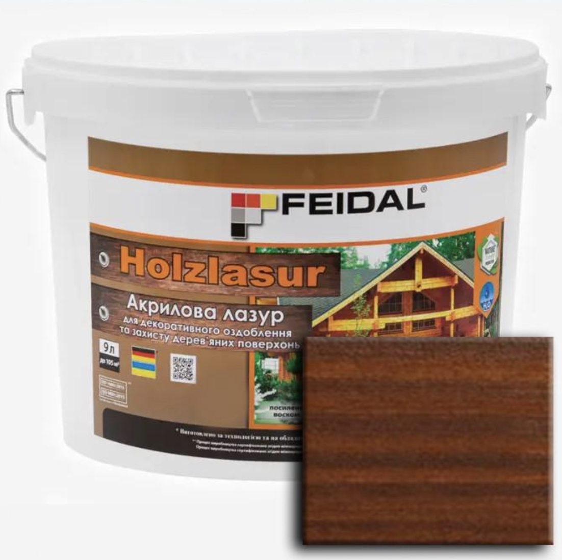 Лазурь акриловая Feidal Holzlasur 9 л Орех (27582026)