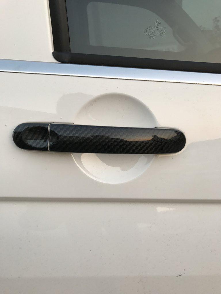 Накладки на ручки 3 ручки Omsa Line для Volkswagen T5 2010-2015 гг. натуральный карбон Фактура под карбон