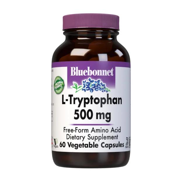 Амінокислота Bluebonnet L-Tryptophan 500 мг 60 вегакапс. (9097)