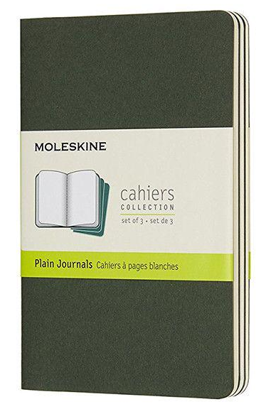 Набор блокнотов Moleskine Cahier маленьких 3 шт. Зеленый (CH013K15)