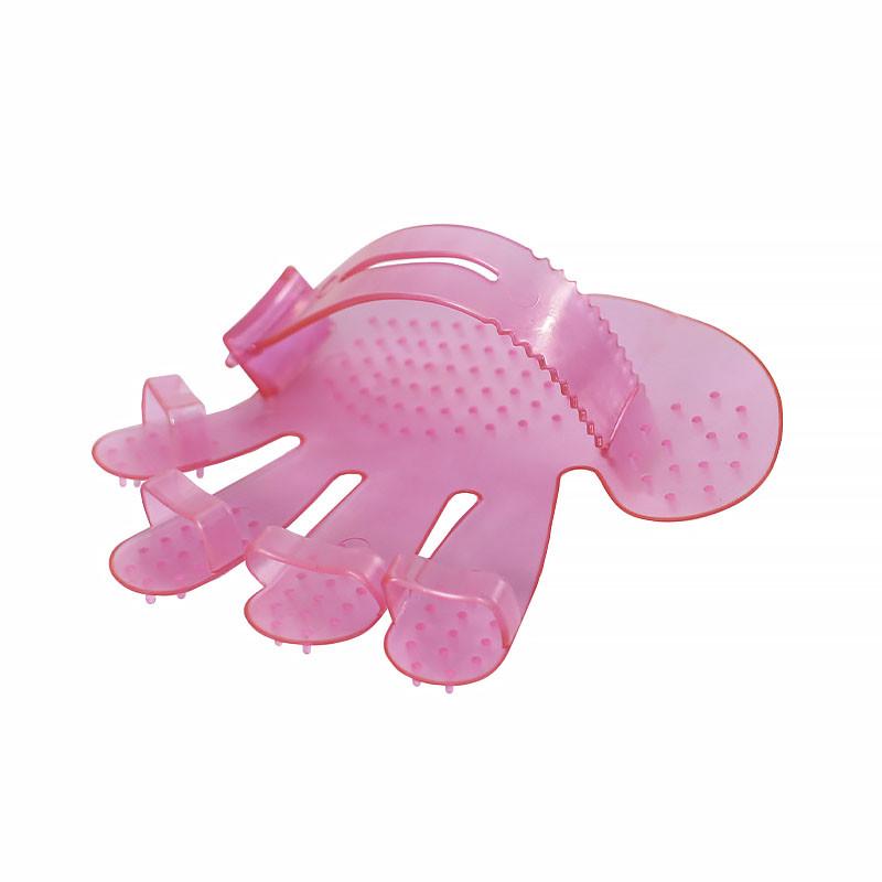 Перчатка Hoopet Pet Wash Brush Pink для купания и массажа животных - фото 2