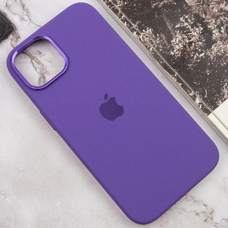 Протиударний чохол Silicone Case Metal Buttons (AA) для Apple iPhone 14 (6.1") Фіолетовий / Iris - фото 7